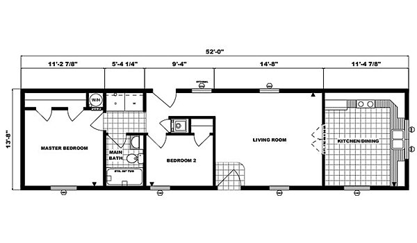 Single-Section Homes / G-485 Layout 31617