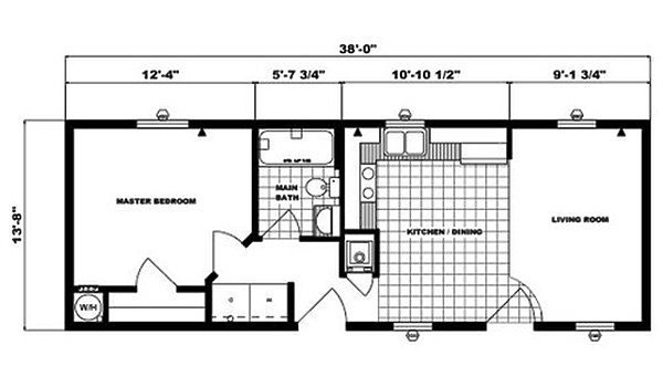 Single-Section Homes / G-555 Layout 31624