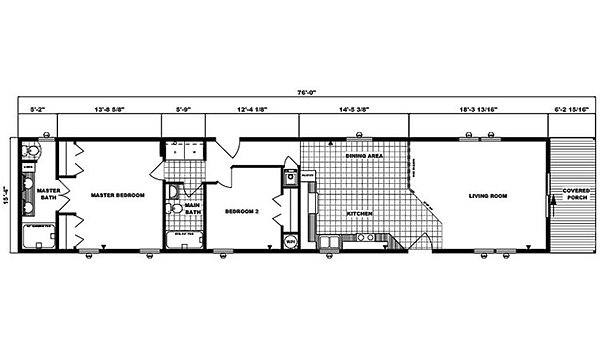 Single-Section Homes / G-548 Layout 31633