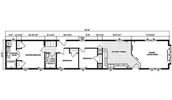 Single-Section Homes / G-541 Layout 31634