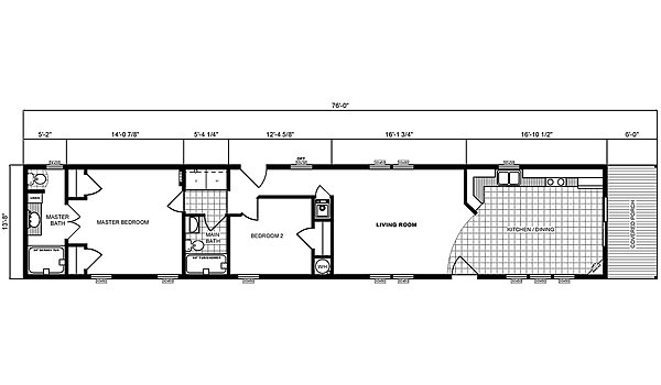 Single-Section Homes / G-554 Layout 31635