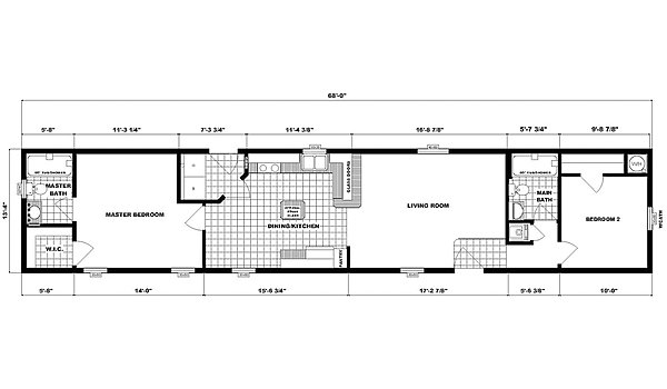 Single-Section Homes / NETR GH-577 Layout 31647