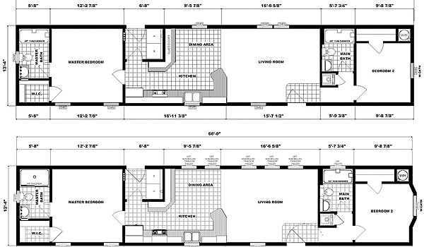 Single-Section Homes / NETR G-618 Layout 31700