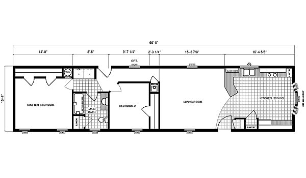 Single-Section Homes / G-16-616 Layout 31710