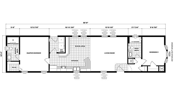 Single-Section Homes / G-16-618 Layout 31711