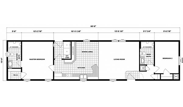 Single-Section Homes / G-16-618 Layout 31712