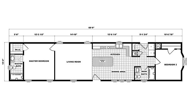 Single-Section Homes / G-16-623 Layout 31714