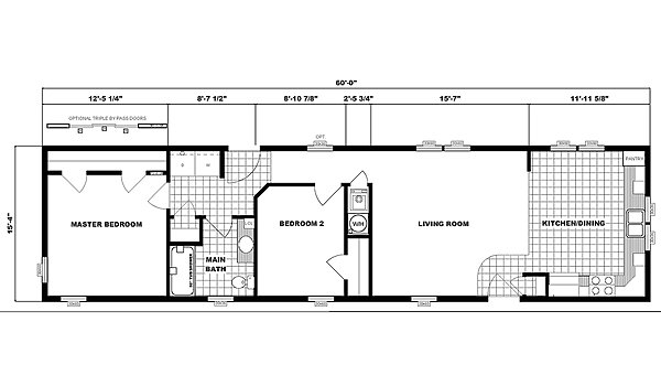 Single-Section Homes / G-16-628 Layout 31715