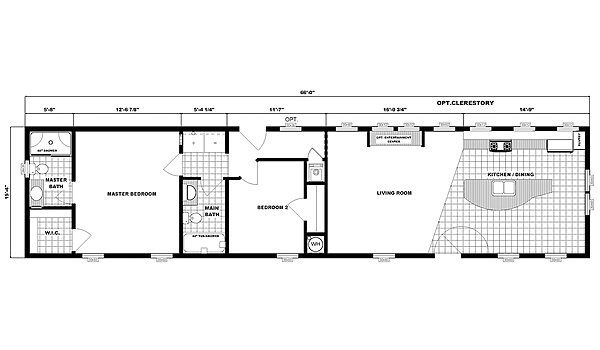 Single-Section Homes / G-16-630 Layout 31716