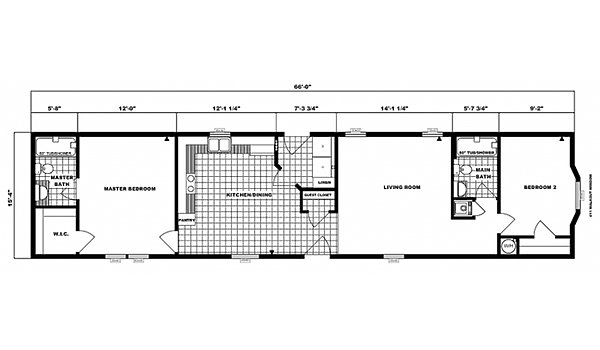 Single-Section Homes / G-16-606 Layout 31717