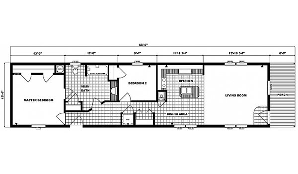 Single-Section Homes / G-16-587 Layout 31722