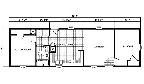 Single-Section Homes / G-16-557 Layout 31726