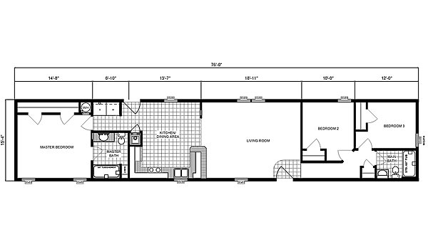 Single-Section Homes / G-16-566 Layout 31732