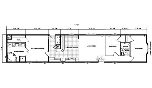 Single-Section Homes / G-16-551 Layout 31734