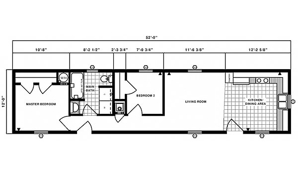 Single-Section Homes / G-302 Layout 31735