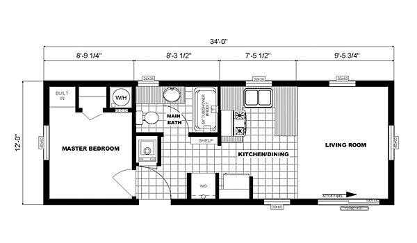 Single-Section Homes / G-376 Layout 53638