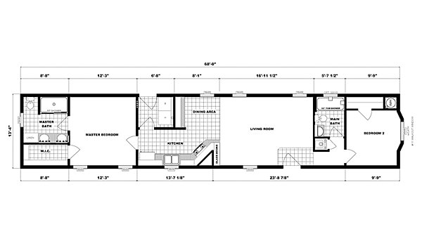 Single-Section Homes / NETR G-636 Layout 53647