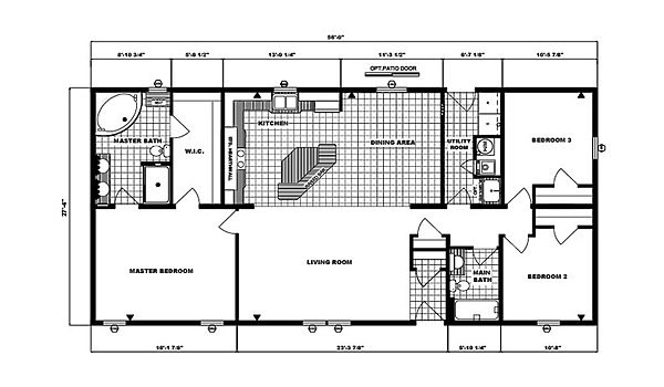 Ranch Homes / G-1863 Layout 53653