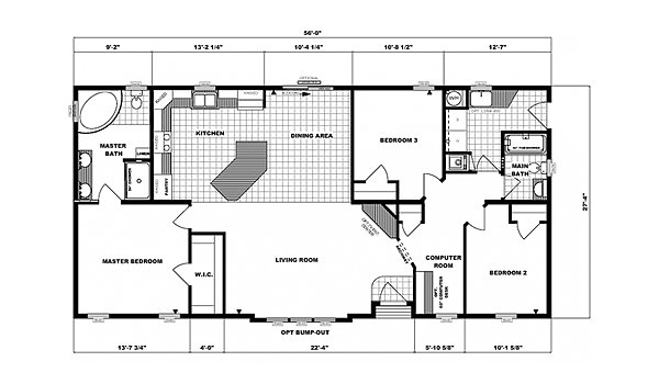 Ranch Homes / G-3450 Layout 53654