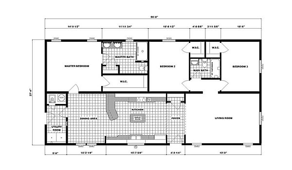 Ranch Homes / G-3457 Layout 53656