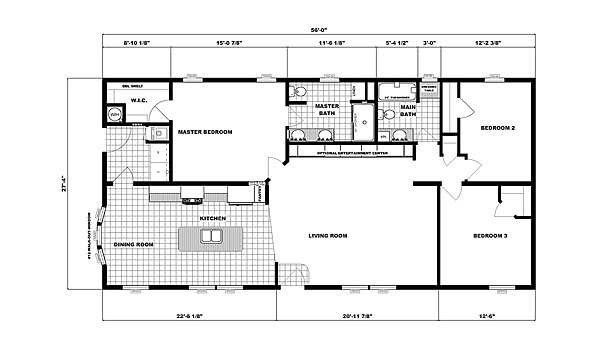 Ranch Homes / G-3462 Layout 53664