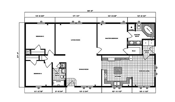 Ranch Homes / G-1970 Layout 53668