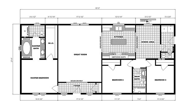 Ranch Homes / G-1883 Layout 53678