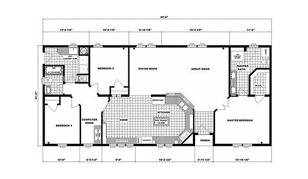 Ranch Homes / G-3601 Layout 53717