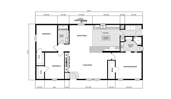 Ranch Homes / G-3361 Layout 53719