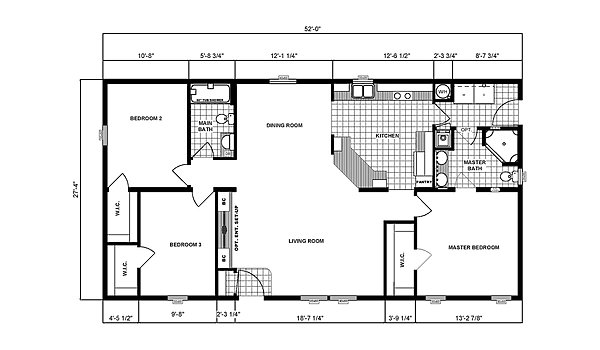 Ranch Homes / G-3354 Layout 53724