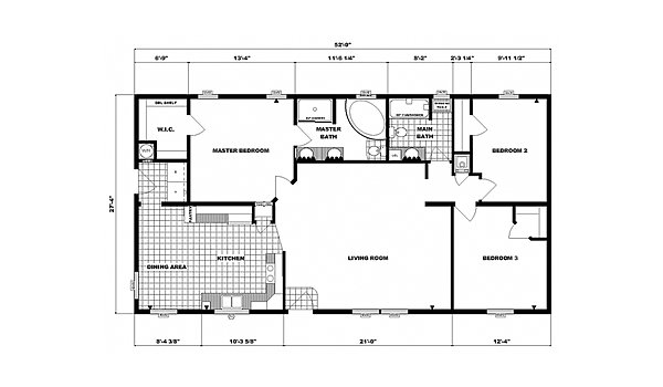 Ranch Homes / G-3353 Layout 53725