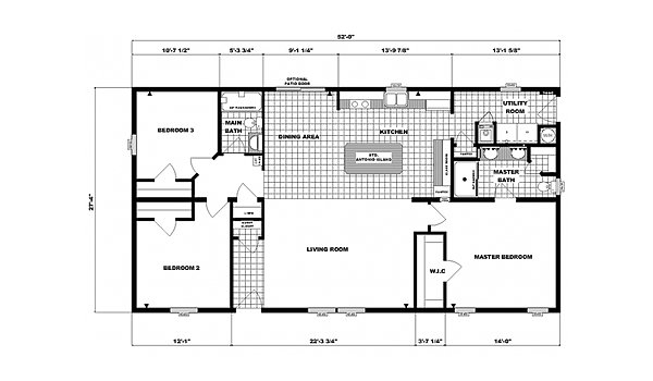 Ranch Homes / G-1787 Layout 53727