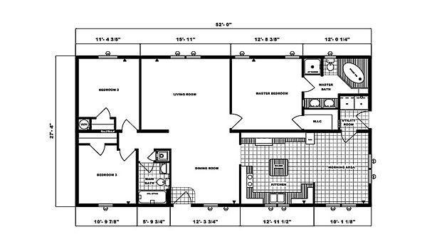 Ranch Homes / G-1770 Layout 53730