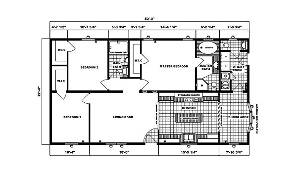 Ranch Homes / G-1769 Layout 53732