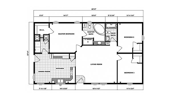 Ranch Homes / G-3151 Layout 53734