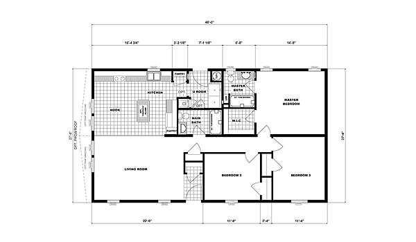 Ranch Homes / G-4000 Layout 53735