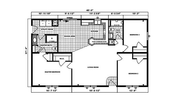 Ranch Homes / G-1752 Layout 53739