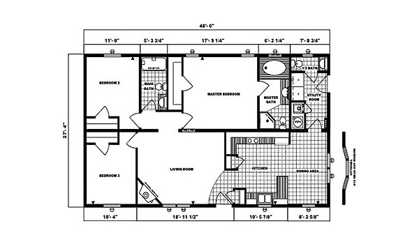 Ranch Homes / G-1767 Layout 53742