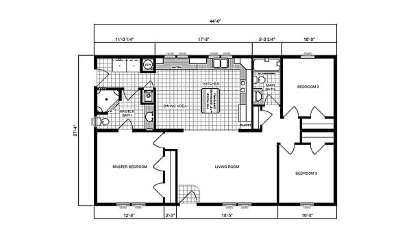 Ranch Homes / G-3125 Layout 53746