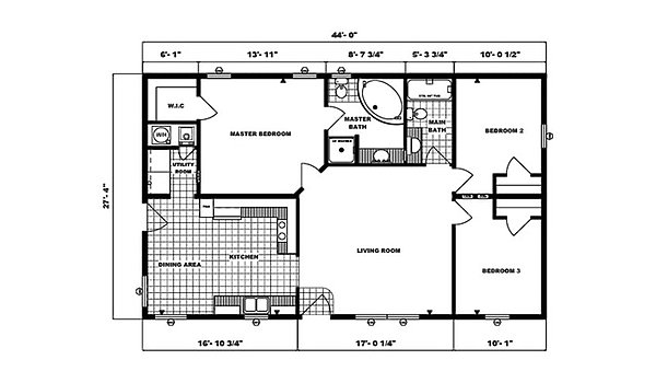 Ranch Homes / G-1759 Layout 53747