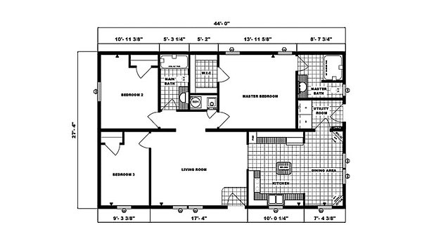 Ranch Homes / G-1756 Layout 53748