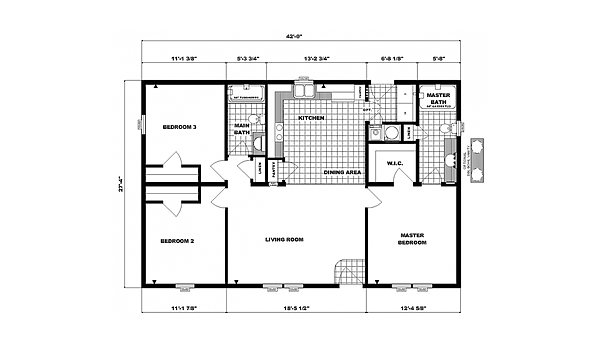 Ranch Homes / G-3002 Layout 53750