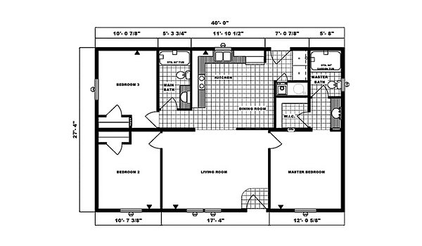 Ranch Homes / G-1710 Layout 53752