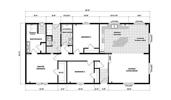 Ranch Homes / G-1945 Layout 53753