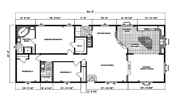 Ranch Homes / G-1997 Layout 53754