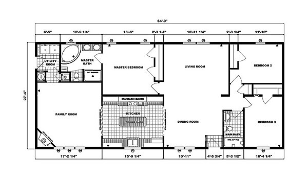 Ranch Homes / G-1959 Layout 53755