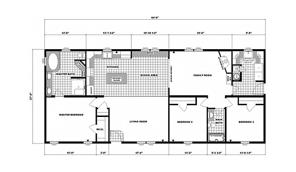 Ranch Homes / G-3653 Layout 53756