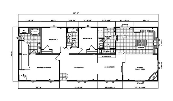 Ranch Homes / G-2025 Layout 53761