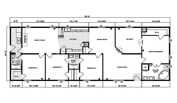 Ranch Homes / G-2017 Layout 53763