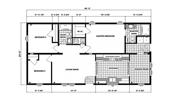 Ranch Homes / G-224 Layout 53765